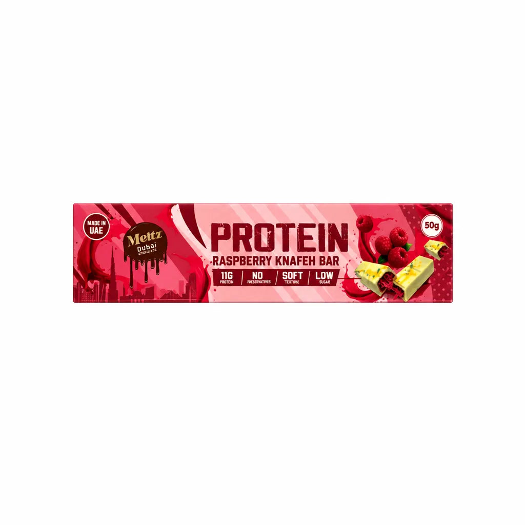 MELTZ DUBAI CHOCOLATE PROTEIN - RASPBERRY KNAFEH 50G