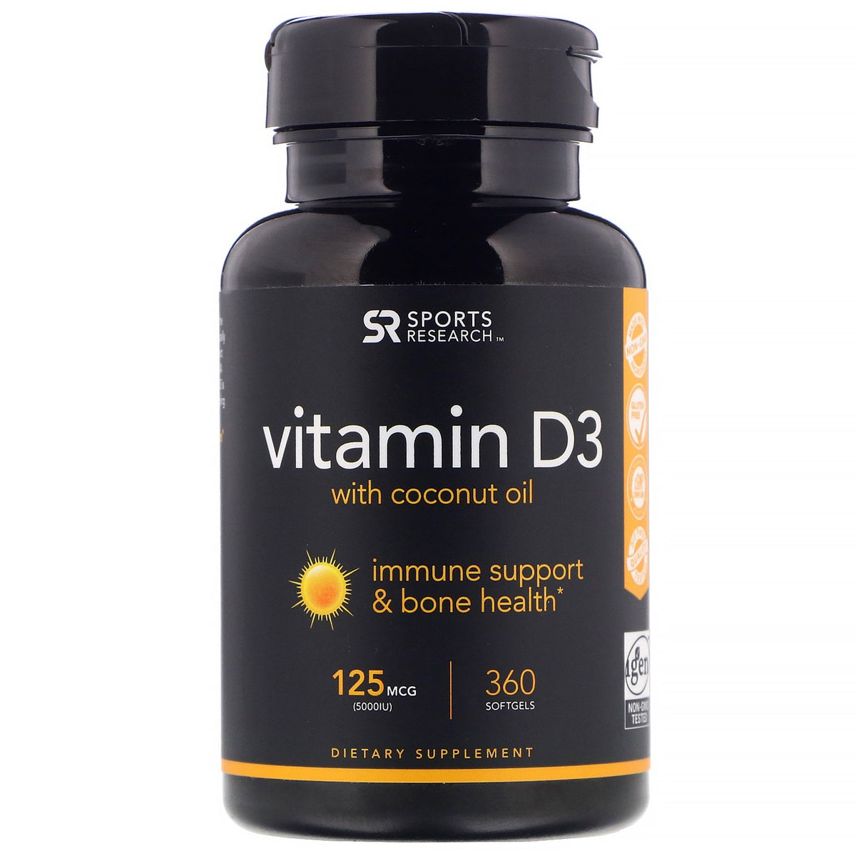 SR Vitamin D3 125mcg 5000iu (360 Softgels)