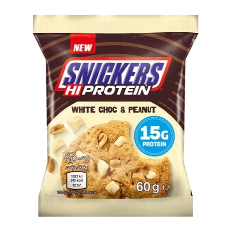 Snickers HiPro Cookies 60g (White Choc & Peanut)
