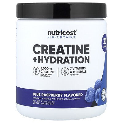 NUTRICOST Creatine + Hydration 261g (Blue Raspberry)