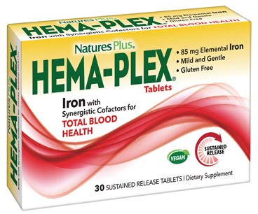 NATURESPLUS Hema-Plex Iron 30 Slow- Release Tablets