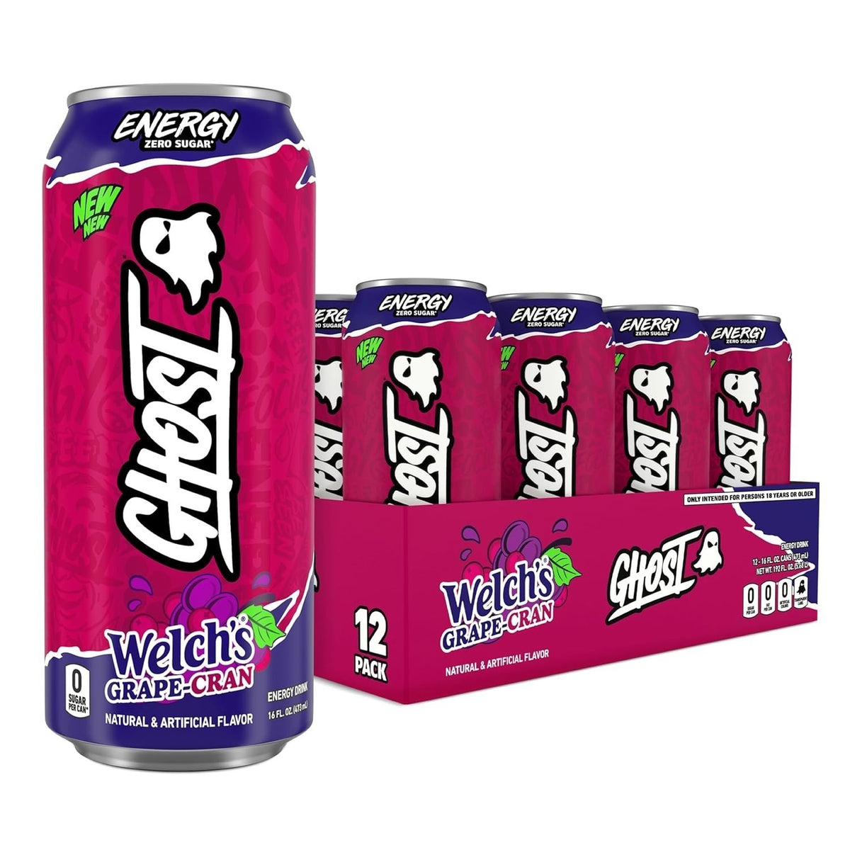 GHOST Energy Drink 473ml Welchs Grape-Cran