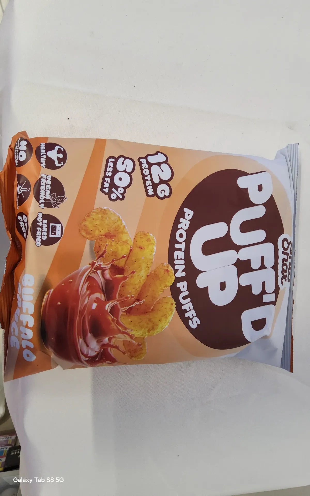 INSX Puff'd up protein puffs 60g Buffalo Sauce