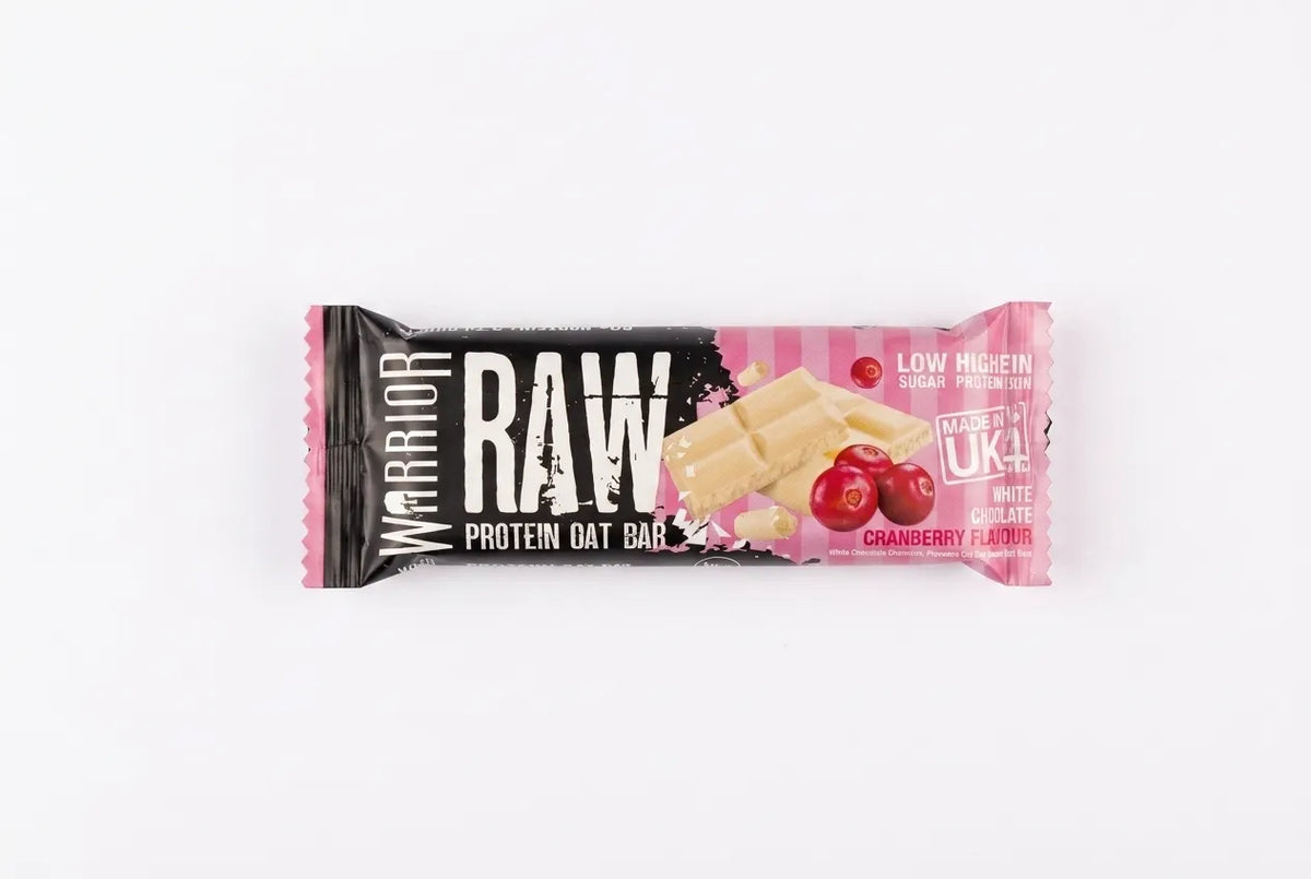 WARRIOR RAW Bar 75g  White chocolate Cranberry