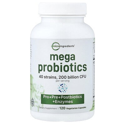 MICRO INGREDIENTS Mega probiotics 200billion CFU 120 capsules