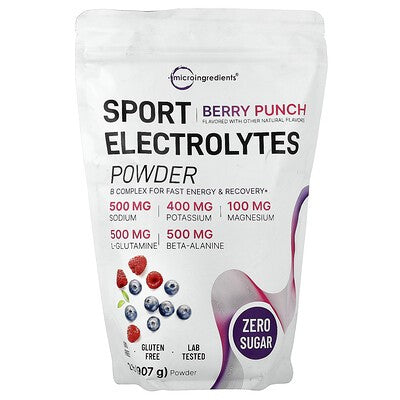 MICRO INGREDIENTS Sport electrolytes powder 907g Berry punch