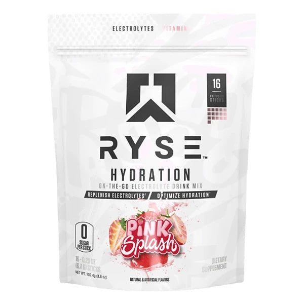 Ryse hydration 16 sticks pink splash