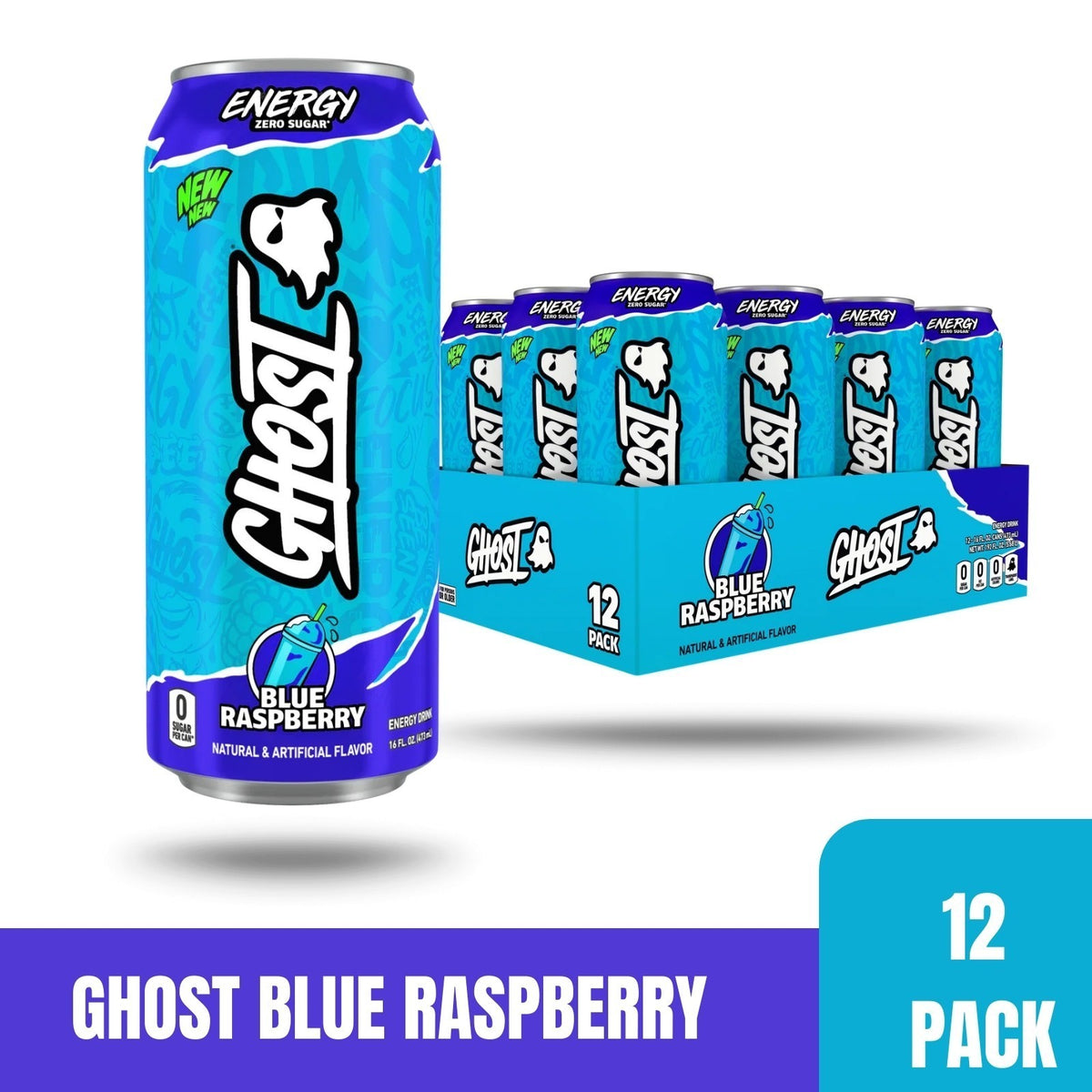 GHOST Energy Drink 473ml Blue Raspberry
